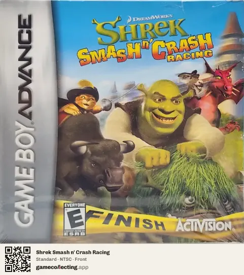 Shrek Smash n' Crash Racing Game Boy Advance, NTSC box front