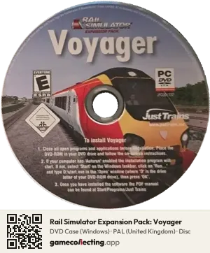 Rail Simulator Expansion Pack: Voyager Computer, PAL disc