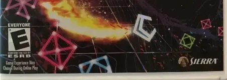 Geometry Wars: Galaxies, the ESRB box on its front