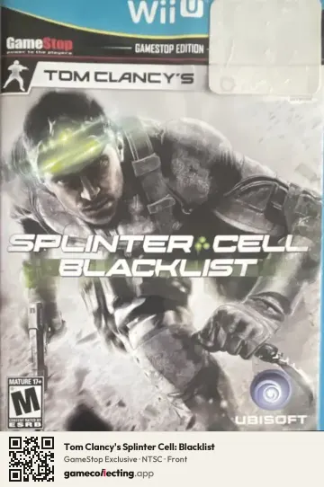 Tom Clancy's Splinter Cell: Blacklist Nintendo Wii U, NTSC box front