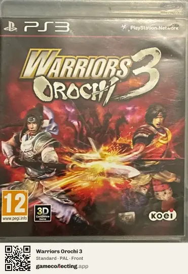 Warriors Orochi 3 PlayStation 3, PAL box front