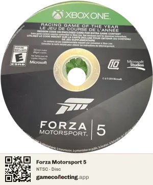 Forza Motorsport 5 Xbox One, NTSC disc