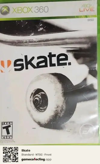 Skate Xbox 360, NTSC box front