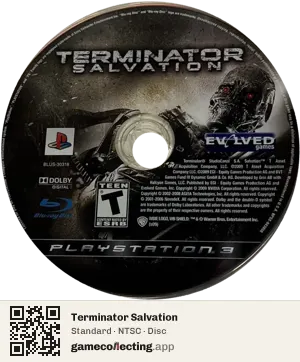 Terminator Salvation PlayStation 3, NTSC disc