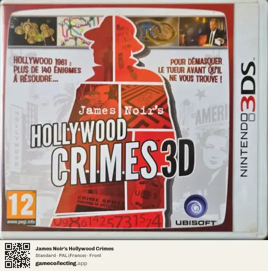 James Noir's Hollywood Crimes Nintendo 3DS, France box front