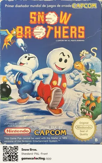 Snow Bros. Nintendo Entertainment System, PAL box front