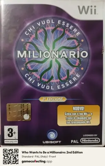 Who Wants to Be a Millionaire: 2nd Edition Nintendo Wii, Italy box front
