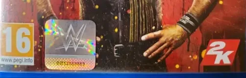 WWE 2K18, the PEGI square on its front