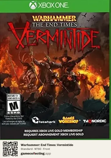 Warhammer: End Times: Vermintide Xbox One, NTSC box front