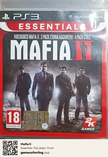 Mafia II PlayStation 3, Italy box front