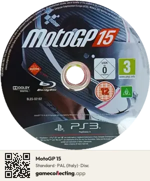 MotoGP 15 PlayStation 3, PAL disc