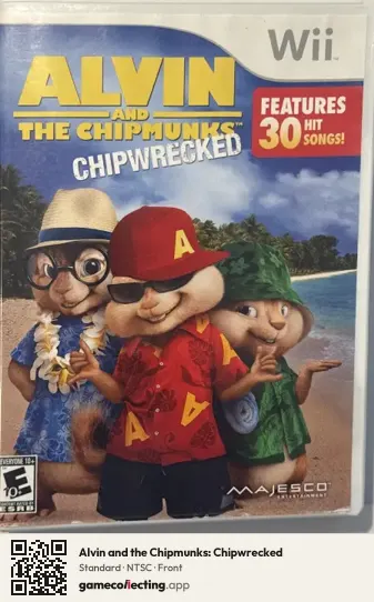 Alvin and the Chipmunks: Chipwrecked Nintendo Wii, NTSC box front