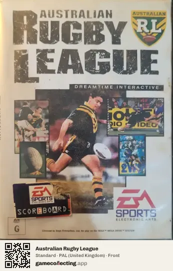 Australian Rugby League Sega Mega Drive / Genesis, United Kingdom box front