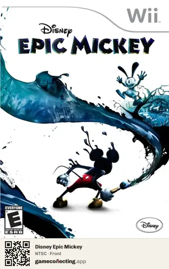 Disney Epic Mickey Nintendo Wii, NTSC box front