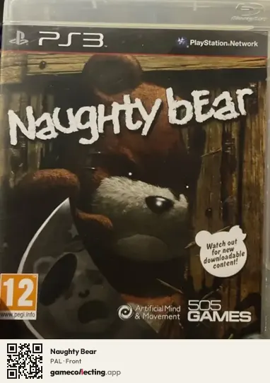 Naughty Bear PlayStation 3, PAL box front