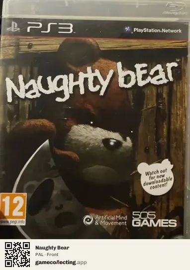 Naughty Bear PlayStation 3, PAL box front