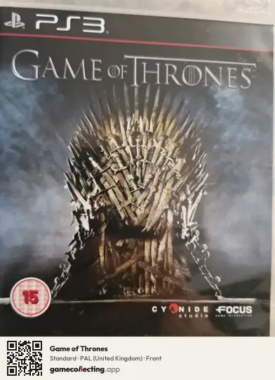 Game of Thrones PlayStation 3, United Kingdom box front