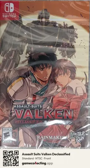 Assault Suits Valken Declassified Nintendo Switch, NTSC box front