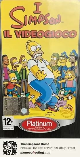 The Simpsons Game PlayStation Portable, Italy box front