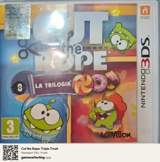 Cut the Rope: Triple Treat Nintendo 3DS, PAL box front