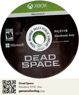 Dead Space Xbox Series X, NTSC disc