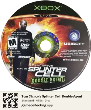 Tom Clancy's Splinter Cell: Double Agent Xbox, NTSC disc