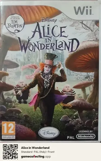 Alice in Wonderland Nintendo Wii, Italy box front