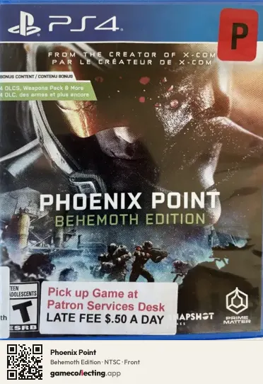Phoenix Point PlayStation 4, NTSC box front