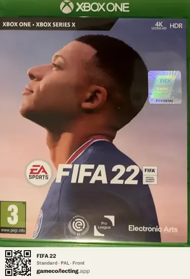 FIFA 22 Xbox One, PAL box front