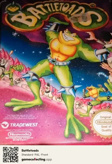 Battletoads Nintendo Entertainment System, PAL box front