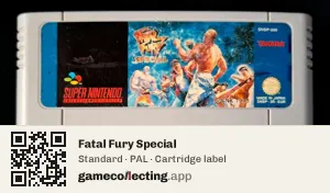 Fatal Fury Special Super Nintendo Entertainment System, PAL cartridge label