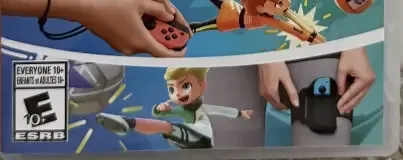 Nintendo Switch Sports, the ESRB box on its front