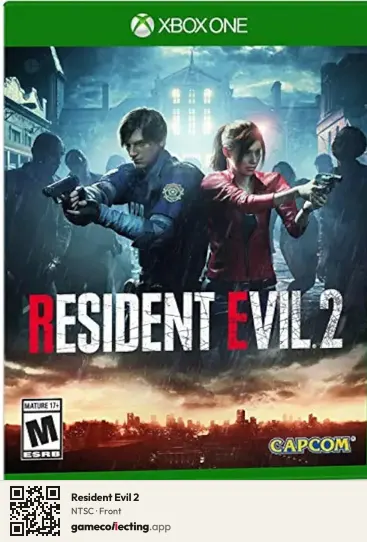 Resident Evil 2 Xbox One, NTSC box front