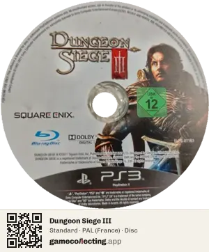 Dungeon Siege III PlayStation 3, PAL disc