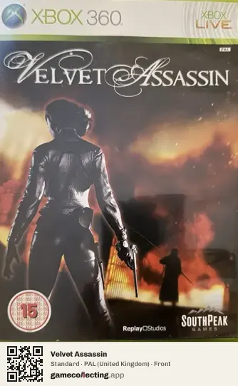 Velvet Assassin Xbox 360, United Kingdom box front