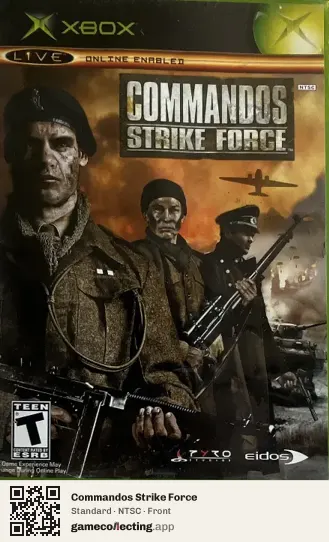 Commandos Strike Force Xbox, NTSC box front
