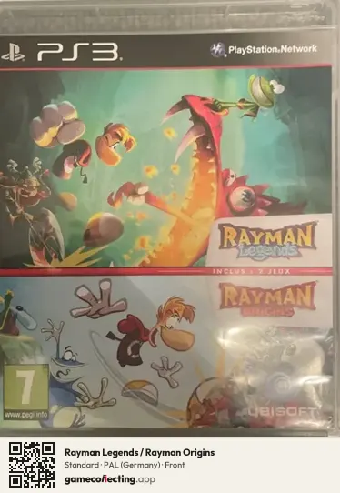 Rayman Legends / Rayman Origins PlayStation 3, Germany box front