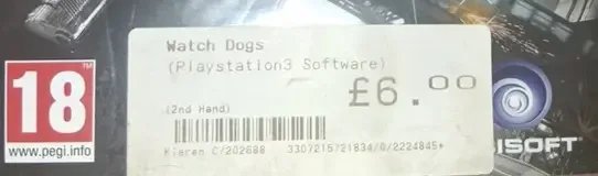 Watch Dogs, the PEGI square on its front