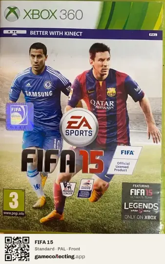 FIFA 15 Xbox 360, PAL box front