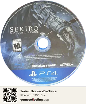 Sekiro: Shadows Die Twice PlayStation 4, NTSC disc