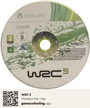 WRC 5 Xbox 360, PAL disc