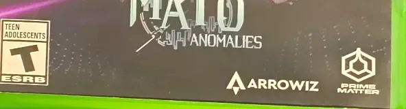 Mato Anomalies, the ESRB box on its front