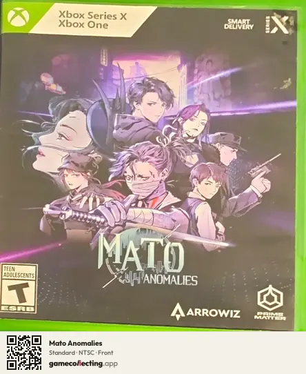 Mato Anomalies Xbox One, NTSC box front