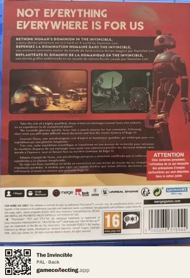 The Invincible PlayStation 5, PAL box back