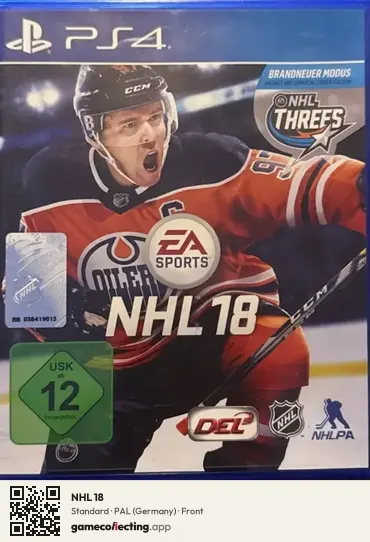 NHL 18 PlayStation 4, Germany box front