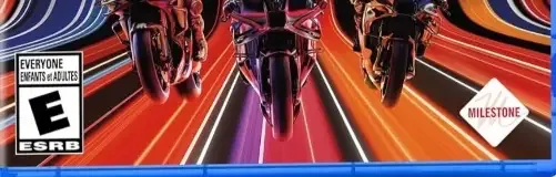 MotoGP 25, the ESRB box on its front