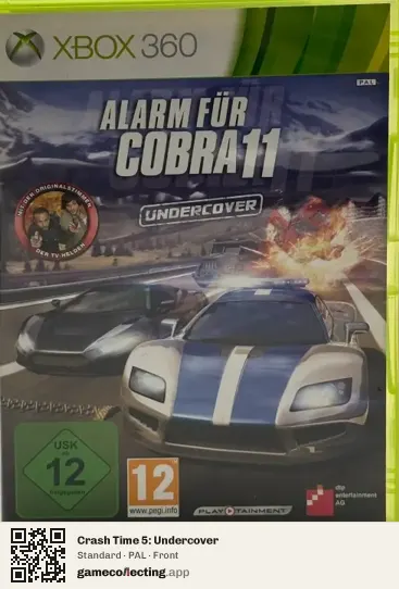 Crash Time 5: Undercover Xbox 360, PAL box front