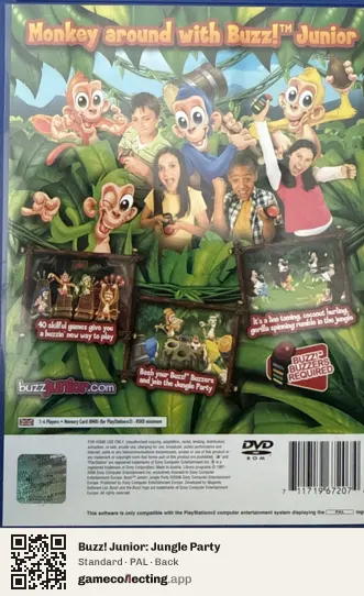 Buzz! Junior: Jungle Party PlayStation 2, PAL box back