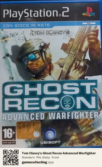 Tom Clancy's Ghost Recon Advanced Warfighter PlayStation 2, Italy box front