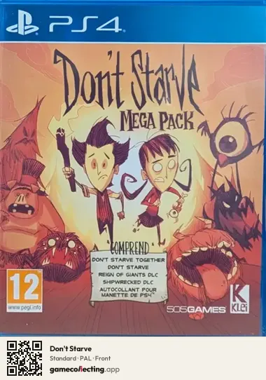 Don't Starve PlayStation 4, PAL box front